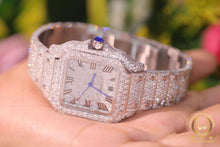 Load image into Gallery viewer, 42mm Dial Men Wrist Hip Hop Watch, VVS1 Colorless Moissanite Watch, Iced Fully Iced Out Watch, Fully Bust Down Iced Out Automatic Movement