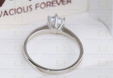 Load image into Gallery viewer, 1.11CT Round Cut Colorless Moissanite Engagement Ring/ White Gold Solitaire Ring/ Moissanite Daily Wear Ring For Womens/ B'day Gift For Her