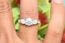Load image into Gallery viewer, 4.35 CTW Round Colorless Moissanite Wedding Band, Anniversary Gifts, Eternity Band, Unique Band For Gift, Timeless Triple Row Eternity Band.