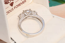 Load image into Gallery viewer, 4.35 CTW Round Colorless Moissanite Wedding Band, Anniversary Gifts, Eternity Band, Unique Band For Gift, Timeless Triple Row Eternity Band.
