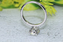 Load image into Gallery viewer, 2.78CT Hidden Halo Elongated Cushion Moissanite Ring | Colorless Moissanite Ring | Accented Real Certified Diamond Ring | Engagement Ring | Side Stone 0.51Ct Certified Natural Diamond.