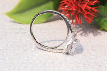 Load image into Gallery viewer, 2.11 CTW Round Cut Colorless Moissanite Engagement Ring, Halo 0.58 Accented Real Diamond Pave Set Ring,Cathedral Wedding Ring, Bridal Ring