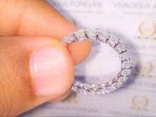 Load image into Gallery viewer, 3.5ctw Round Full White 3mm Forever One Moissanite Eternity Wedding Band Side Alternative Diamond Engagement Band for Women Fine Jewelry
