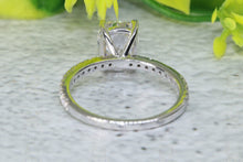Load image into Gallery viewer, 2.78CT Hidden Halo Elongated Cushion Moissanite Ring | Colorless Moissanite Ring | Accented Real Certified Diamond Ring | Engagement Ring | Side Stone 0.51Ct Certified Natural Diamond.
