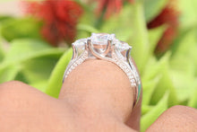 Load image into Gallery viewer, 4.35 CTW Round Colorless Moissanite Wedding Band, Anniversary Gifts, Eternity Band, Unique Band For Gift, Timeless Triple Row Eternity Band.
